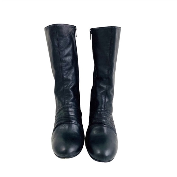 Miss Sixty Leather Heeled Round Toe Boots SZ 39 - Picture 4 of 9